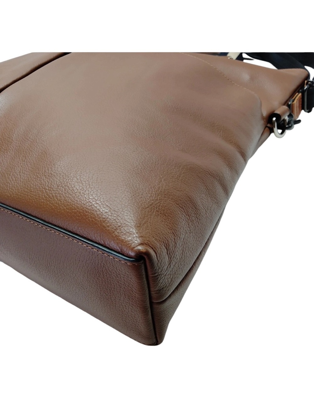 Coach Charles Foldover Tote Dark Saddle - Picture 6 of 9
